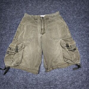 Chore Mens Y2K Cargo Utility 12" Shorts Paratrooper Skater Grunge Green 34